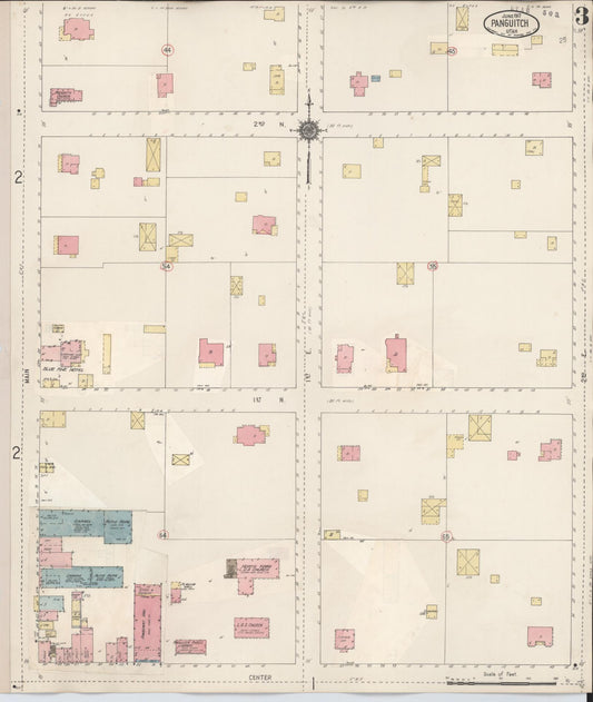 Sanborn Fire Insurance Map from Panguitch, Garfield County, Utah (1931), Sheet #0003 - Historic Sanborn Fire Insurance Map Print, vintage old map wall art, antique decor, genealogy gift, Utah Utah map