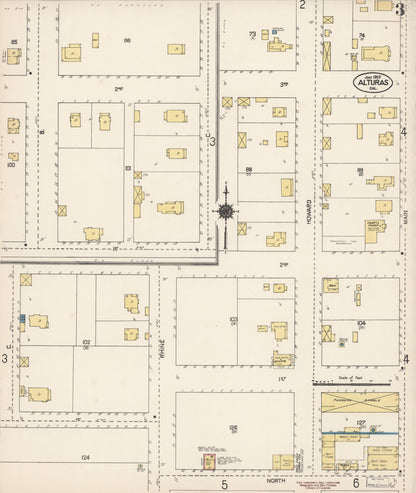 Sanborn Fire Insurance Map from Alturas, Modoc County, California (1912), Sheet #0003 - Historic Sanborn Fire Insurance Map Print, vintage old map wall art, antique decor, genealogy gift, California California map