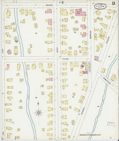 Sanborn Fire Insurance Map from Ilion, Herkimer County, New York (1897), Sheet #0009 - Complete Map Set gallery image, historic Sanborn map, vintage wall art, New York New York