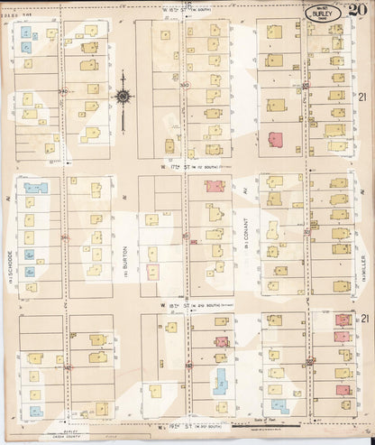 Sanborn Fire Insurance Map from Burley, Cassia County, Idaho (1949), Sheet #0020 - Complete Map Set gallery image, historic Sanborn map, vintage wall art, Idaho Idaho