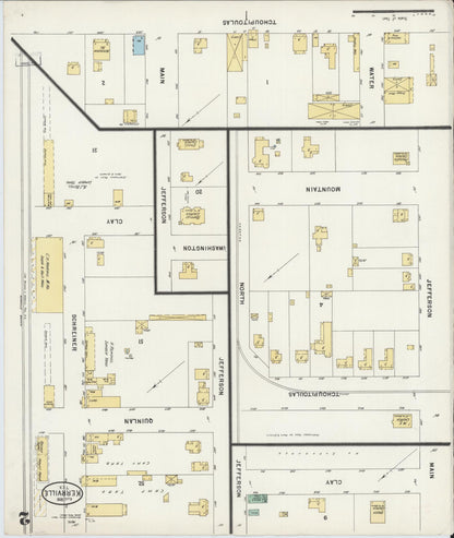 Sanborn Fire Insurance Map from Kerrville, Kerr County, Texas (1898), Sheet #0002 - Complete Map Set gallery image, historic Sanborn map, vintage wall art, Texas Texas