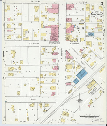 Sanborn Fire Insurance Map from Green Springs, Sandusky And Seneca Counties, Ohio (1921), Sheet #0003 - Complete Map Set gallery image, historic Sanborn map, vintage wall art, Ohio Ohio