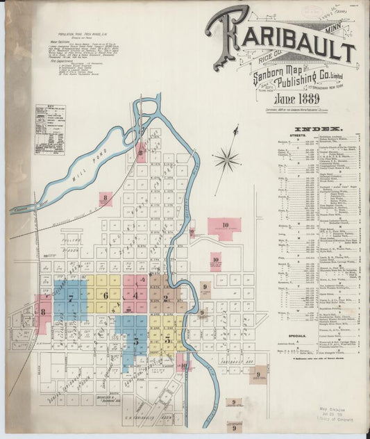 Sanborn Fire Insurance Map from Faribault, Rice County, Minnesota. (1889) – Map View