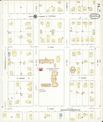 Sanborn Fire Insurance Map from Iowa Falls, Hardin County, Iowa (1911), Sheet #0002 - Historic Sanborn Fire Insurance Map Print