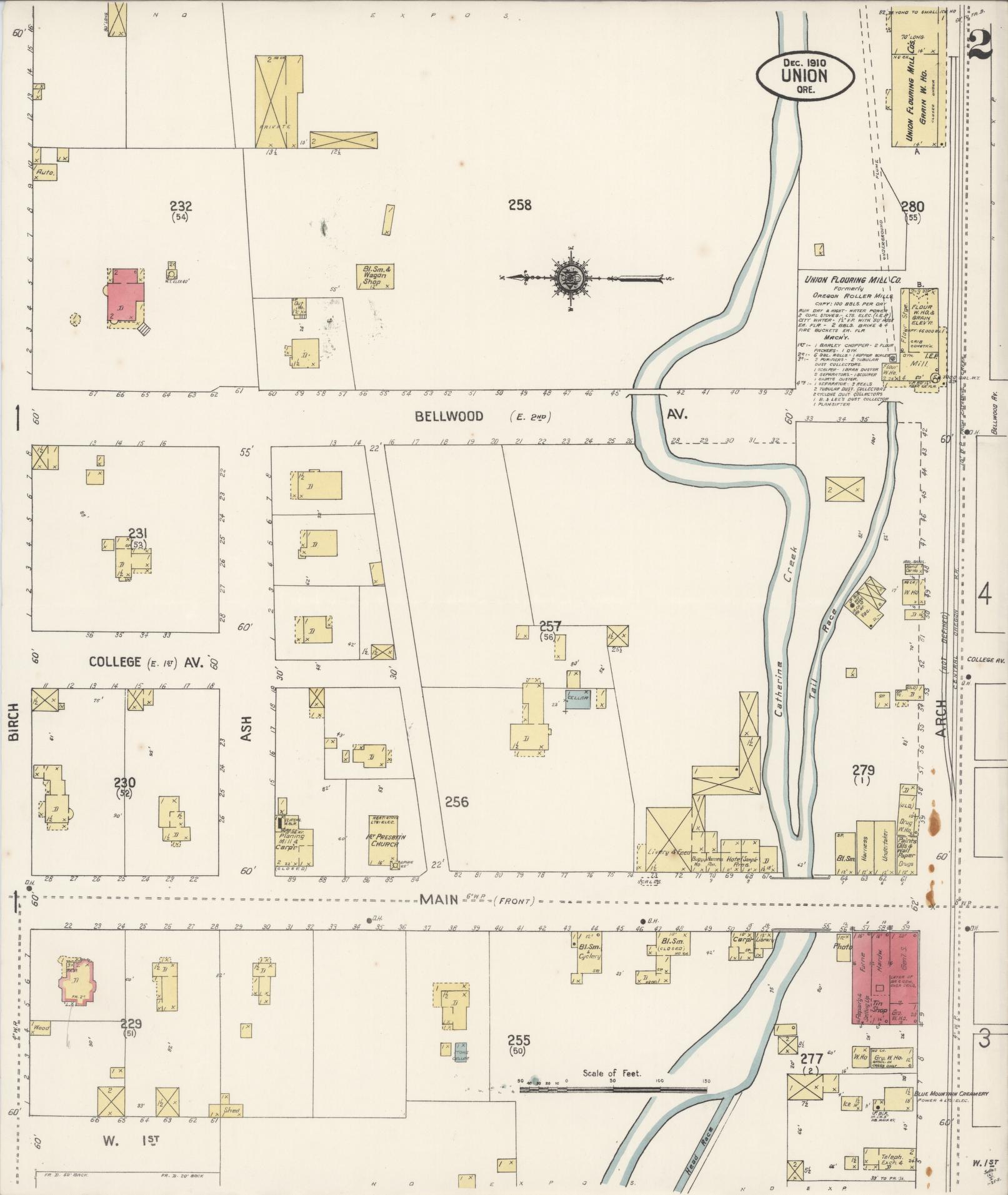Sanborn Fire Insurance Map from Union, Union County, Oregon (1910), Sheet #0002 - Complete Map Set gallery image, historic Sanborn map, vintage wall art, Oregon Oregon