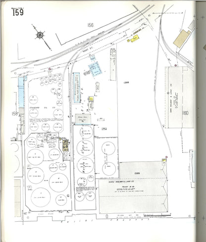 Sanborn Fire Insurance Map from Honolulu, Oahu County, Hawaii (1955), Sheet #0159 - Historic Sanborn Fire Insurance Map Print