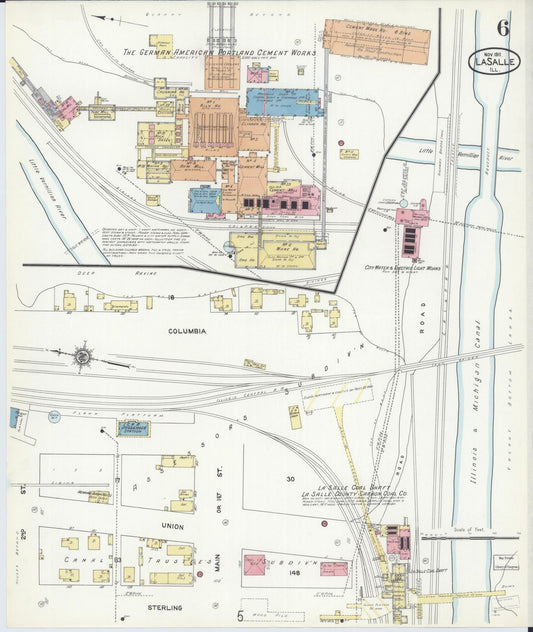 Sanborn Fire Insurance Map from La Salle, La Salle County, Illinois (1911), Sheet #0006 - Historic Sanborn Fire Insurance Map Print, vintage old map wall art, antique decor, genealogy gift, Illinois Illinois map