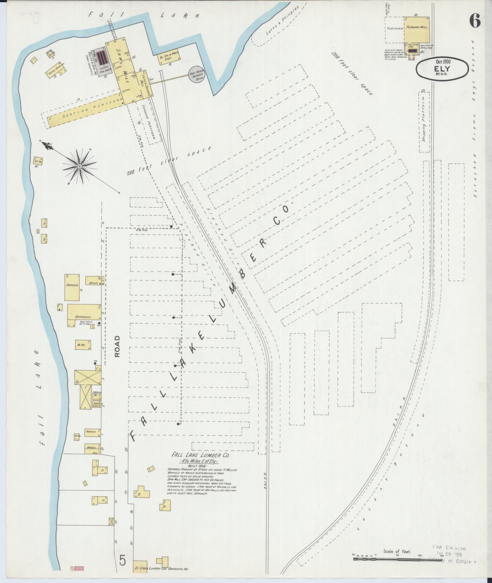 Sanborn Fire Insurance Map from Ely, Saint Louis County, Minnesota (1900), Sheet #0006 - Complete Map Set gallery image, historic Sanborn map, vintage wall art, Minnesota Minnesota