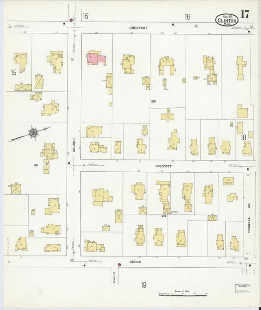 Sanborn Fire Insurance Map from Clinton, Worcester County, Massachusetts (1911), Sheet #0017 - Historic Sanborn Fire Insurance Map Print, vintage old map wall art, antique decor, genealogy gift, Massachusetts Massachusetts map