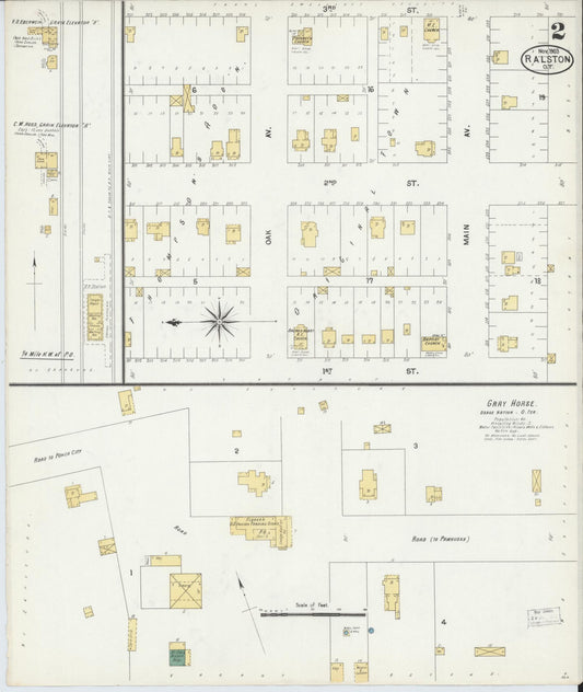 Sanborn Fire Insurance Map from Ralston, Pawnee County, Oklahoma (1903), Sheet #0002 - Historic Sanborn Fire Insurance Map Print, vintage old map wall art, antique decor, genealogy gift, Oklahoma Oklahoma map