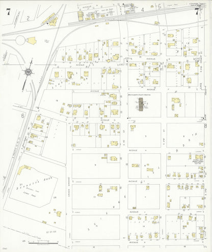 Sanborn Fire Insurance Map from Conroe, Montgomery County, Texas (1938), Sheet #0007 - Complete Map Set gallery image, historic Sanborn map, vintage wall art, Texas Texas