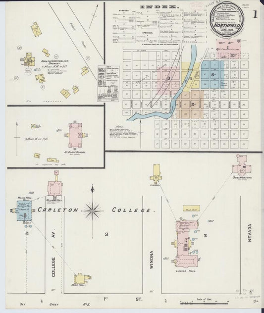 Sanborn Fire Insurance Map from Northfield, Rice County, Minnesota. (1889) – Map View