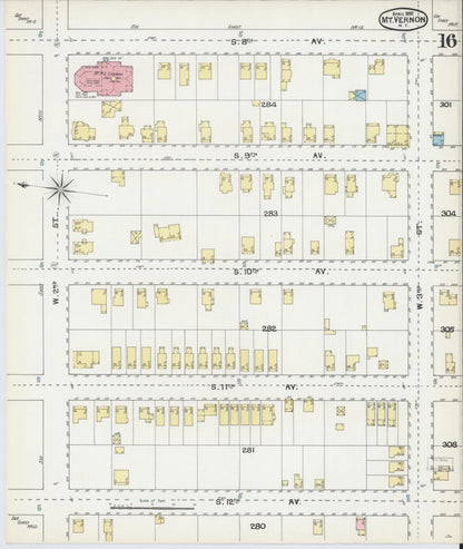 Sanborn Fire Insurance Map from Mount Vernon, Westchester County, New York (1892), Sheet #0016 - Complete Map Set gallery image, historic Sanborn map, vintage wall art, New York New York