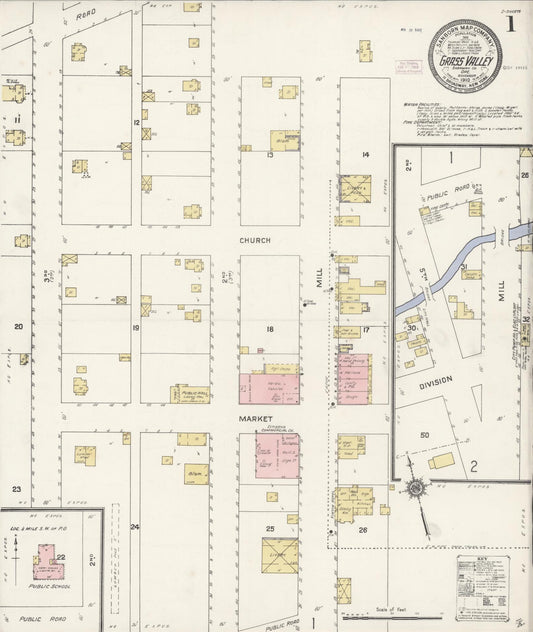 Sanborn Fire Insurance Map from Grass Valley, Sherman County, Oregon (1910), Sheet #0001 - Historic Sanborn Fire Insurance Map Print, vintage old map wall art, antique decor, genealogy gift, Oregon Oregon map