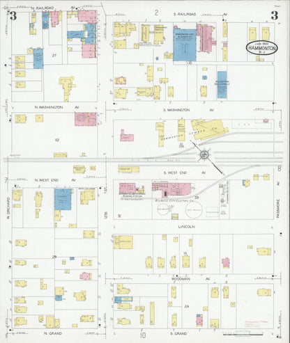 Sanborn Fire Insurance Map from Hammonton, Atlantic County, New Jersey (1930), Sheet #0003 - Complete Map Set gallery image, historic Sanborn map, vintage wall art, New Jersey New Jersey