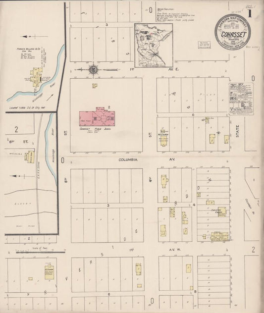 Sanborn Fire Insurance Map from Cohasset, Itasca County, Minnesota. (1922) – Map View