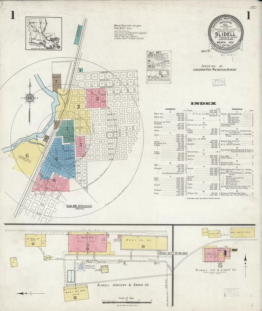 Sanborn Fire Insurance Map from Slidell, Saint Tammany Parish, Louisiana. (1926) – Historic Sanborn Fire Insurance Map Print
