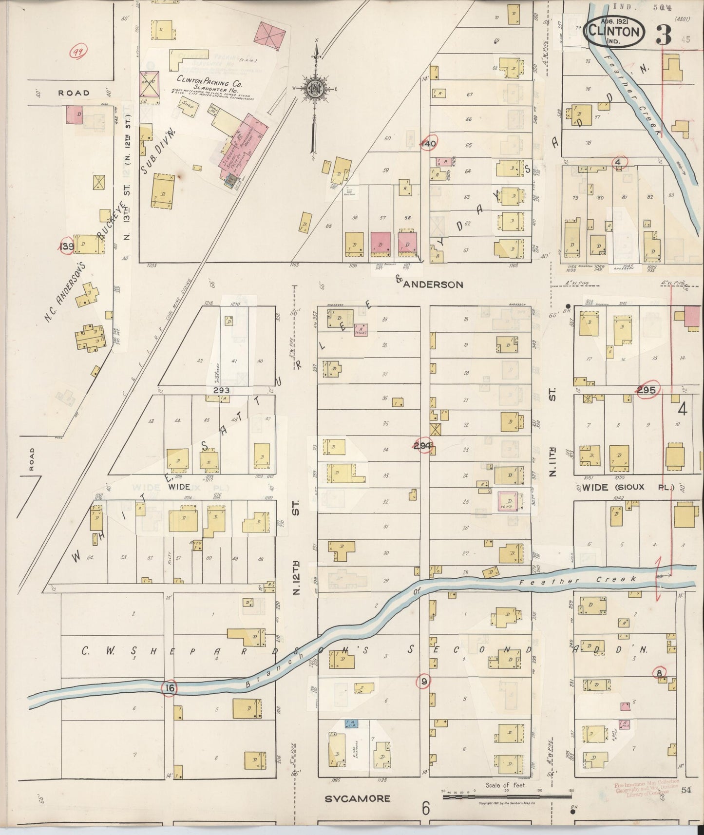 Sanborn Fire Insurance Map from Clinton, Vermillion County, Indiana (1947), Sheet #0003 - Complete Map Set gallery image, historic Sanborn map, vintage wall art, Indiana Indiana