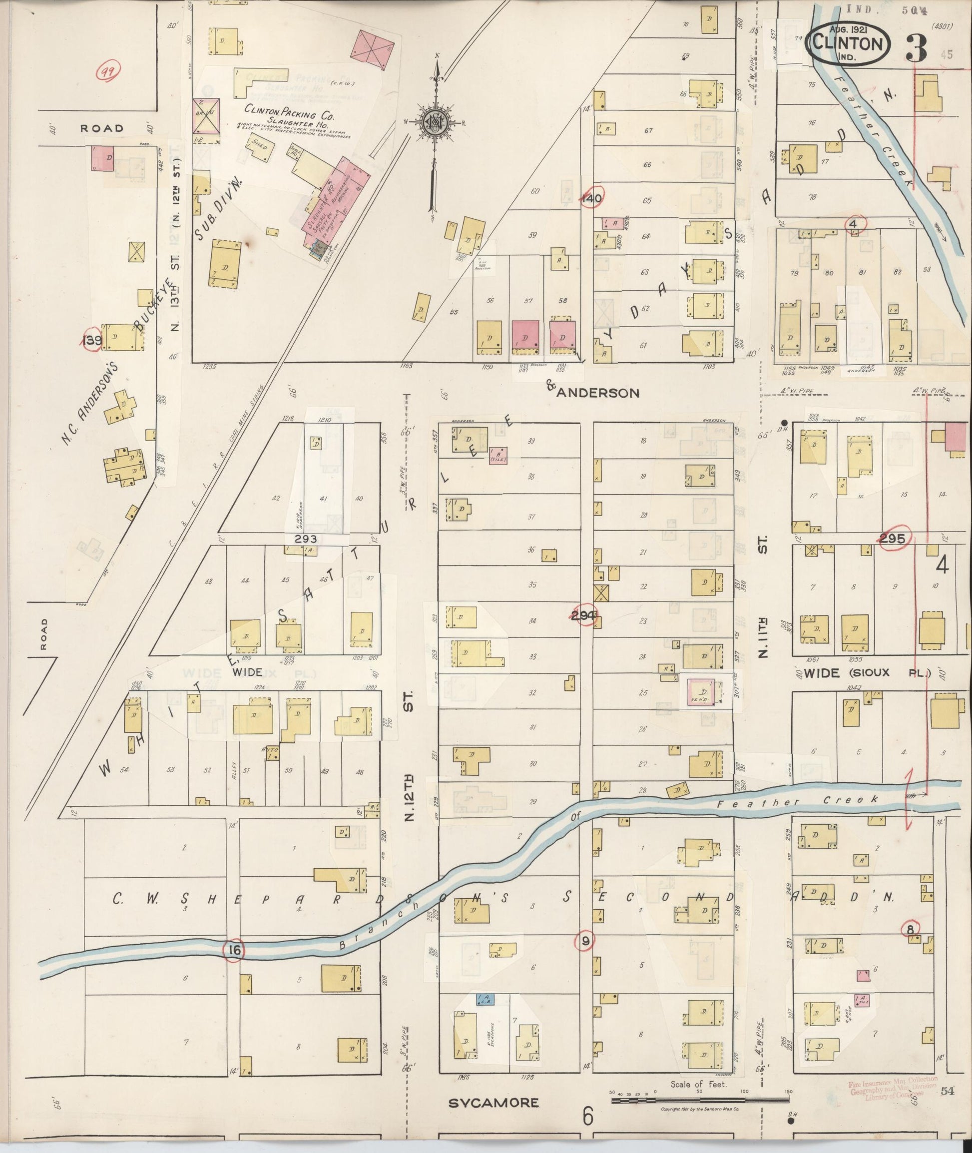Sanborn Fire Insurance Map from Clinton, Vermillion County, Indiana (1947), Sheet #0003 - Complete Map Set gallery image, historic Sanborn map, vintage wall art, Indiana Indiana