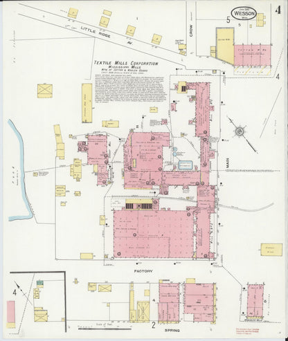 Sanborn Fire Insurance Map from Wesson, Copiah County, Mississippi (1910), Sheet #0004 - Complete Map Set gallery image, historic Sanborn map, vintage wall art, Mississippi Mississippi