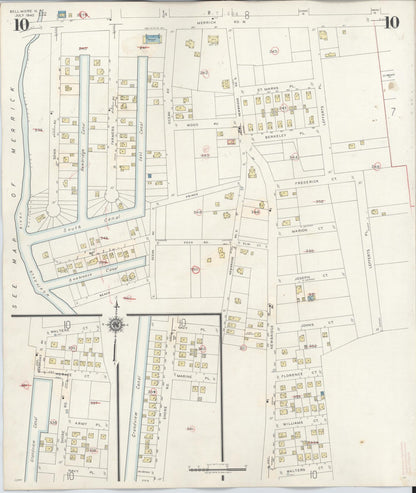 Sanborn Fire Insurance Map from Bellmore, Nassau County, New York (1945), Sheet #0010 - Complete Map Set gallery image, historic Sanborn map, vintage wall art, New York New York