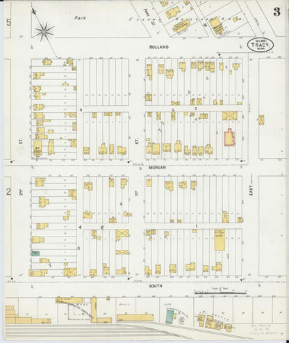 Sanborn Fire Insurance Map from Tracy, Lyon County, Minnesota (1899), Sheet #0003 - Historic Sanborn Fire Insurance Map Print, vintage old map wall art, antique decor, genealogy gift, Minnesota Minnesota map