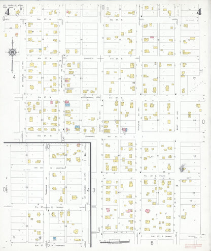 Sanborn Fire Insurance Map from Saint Charles, Winona County, Minnesota (1949), Sheet #0004 - Complete Map Set gallery image, historic Sanborn map, vintage wall art, Minnesota Minnesota