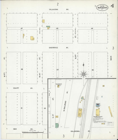 Sanborn Fire Insurance Map from North Enid, Garfield County, Oklahoma (1901), Sheet #0004 - Complete Map Set gallery image, historic Sanborn map, vintage wall art, Oklahoma Oklahoma