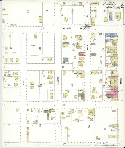 Sanborn Fire Insurance Map from Fallon, Churchill County, Nevada (1909), Sheet #0002 - Complete Map Set gallery image, historic Sanborn map, vintage wall art, Nevada Nevada