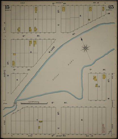 Sanborn Fire Insurance Map from New Jersey Coast, New Jersey Coast, New Jersey (1890), Sheet #0015 - Complete Map Set gallery image, historic Sanborn map, vintage wall art, New Jersey Coast New Jersey