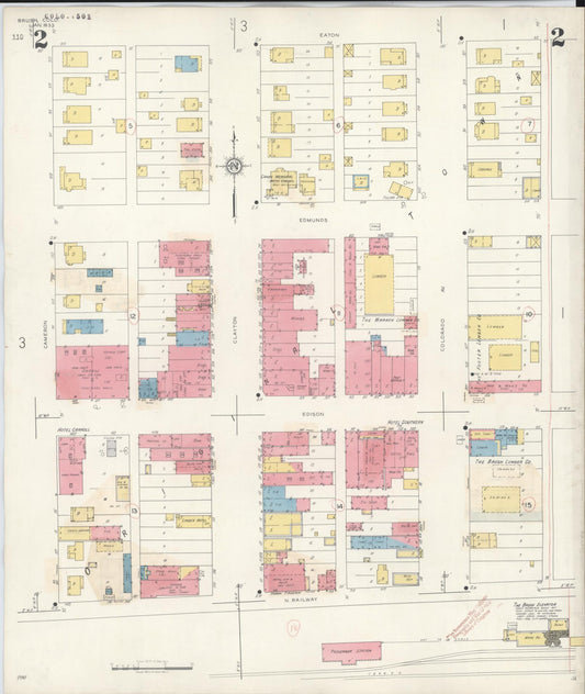 Sanborn Fire Insurance Map from Brush, Morgan County, Colorado (1942), Sheet #0002 - Historic Sanborn Fire Insurance Map Print, vintage old map wall art, antique decor, genealogy gift, Colorado Colorado map