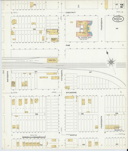 Sanborn Fire Insurance Map from Kenova, Wayne County, West Virginia (1909), Sheet #0002 - Complete Map Set gallery image, historic Sanborn map, vintage wall art, West Virginia West Virginia