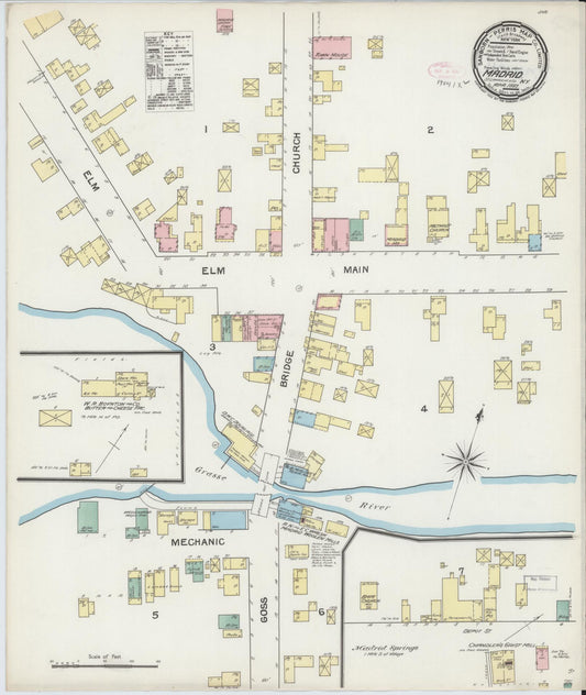 Sanborn Fire Insurance Map from Madrid, St. Lawrence County, New York. (1892) – Historic Sanborn Fire Insurance Map Print