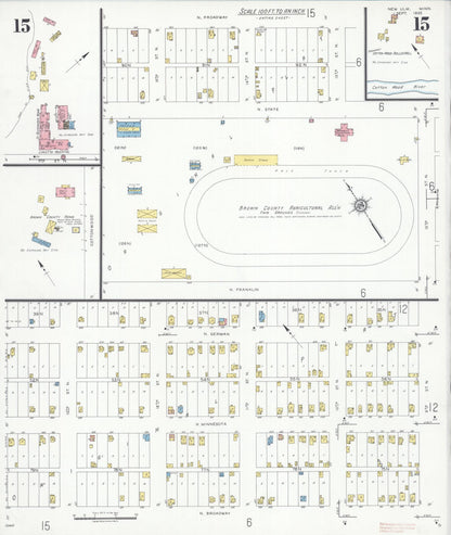 Sanborn Fire Insurance Map from New Ulm, Brown County, Minnesota (1935), Sheet #0015 - Complete Map Set gallery image, historic Sanborn map, vintage wall art, Minnesota Minnesota