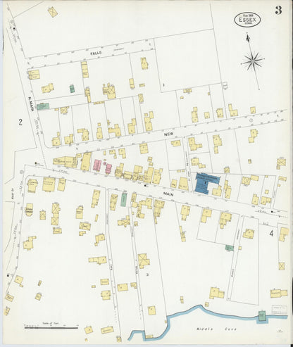 Sanborn Fire Insurance Map from Essex, Middlesex County, Connecticut (1908), Sheet #0003 - Complete Map Set gallery image, historic Sanborn map, vintage wall art, Connecticut Connecticut