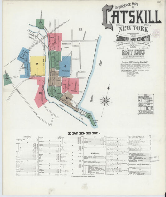 Sanborn Fire Insurance Map from Catskill, Greene County, New York. (1903) – Historic Sanborn Fire Insurance Map Print