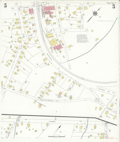Sanborn Fire Insurance Map from Villa Rica, Carroll County, Georgia (1933), Sheet #0005 - Complete Map Set gallery image, historic Sanborn map, vintage wall art, Georgia Georgia