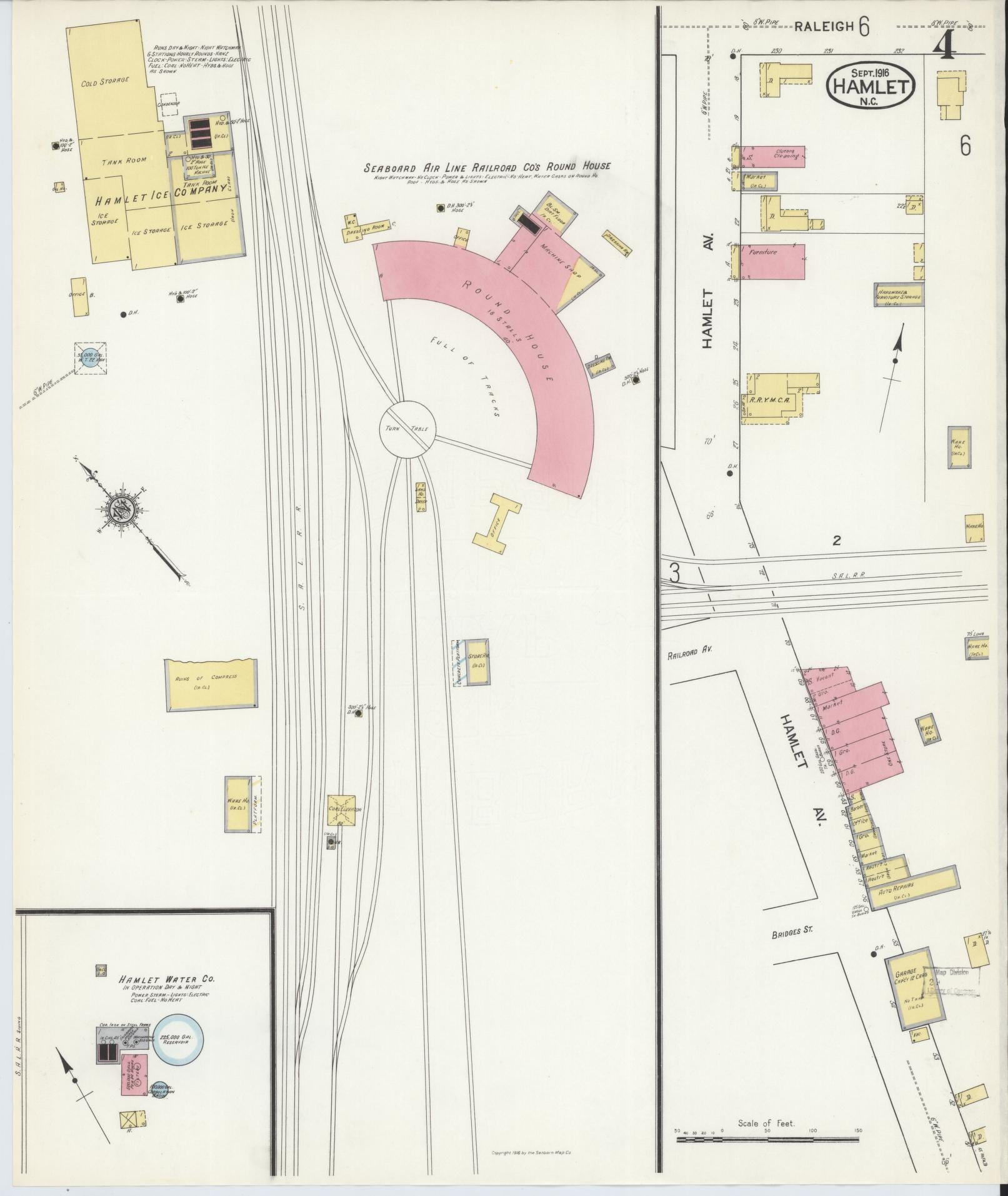 Sanborn Fire Insurance Map from Hamlet, Richmond County, North Carolina ...