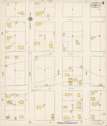Sanborn Fire Insurance Map from Coquille, Coos County, Oregon (1915), Sheet #0004 - Complete Map Set gallery image, historic Sanborn map, vintage wall art, Oregon Oregon