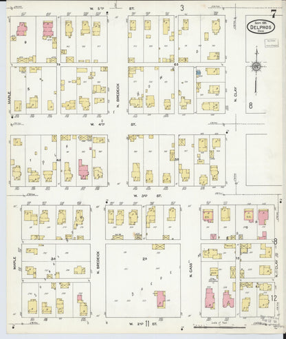Sanborn Fire Insurance Map from Delphos, Van Wert And Allen Counties, Ohio (1911), Sheet #0007 - Complete Map Set gallery image, historic Sanborn map, vintage wall art, Ohio Ohio