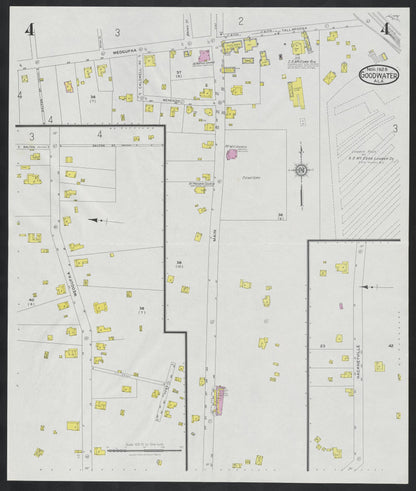 Sanborn Fire Insurance Map from Goodwater, Coosa County, Alabama (1928), Sheet #0004 - Complete Map Set gallery image, historic Sanborn map, vintage wall art, Alabama Alabama