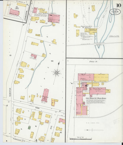 Sanborn Fire Insurance Map from Ionia, Ionia County, Michigan (1900), Sheet #0010 - Complete Map Set gallery image, historic Sanborn map, vintage wall art, Michigan Michigan