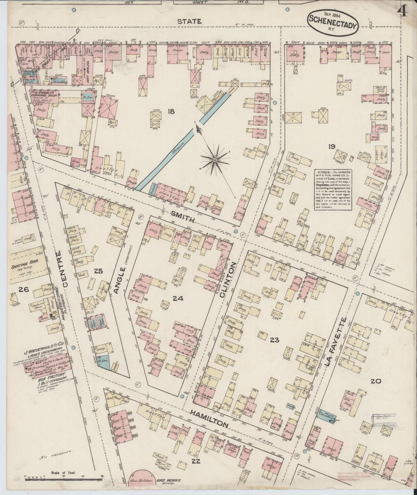 Sanborn Fire Insurance Map from Schenectady, Schenectady County, New York (1884), Sheet #0004 - Complete Map Set gallery image, historic Sanborn map, vintage wall art, New York New York