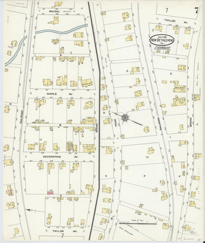 Sanborn Fire Insurance Map from New Bethlehem, Clarion County, Pennsylvania (1910), Sheet #0007 - Complete Map Set gallery image, historic Sanborn map, vintage wall art, Pennsylvania Pennsylvania