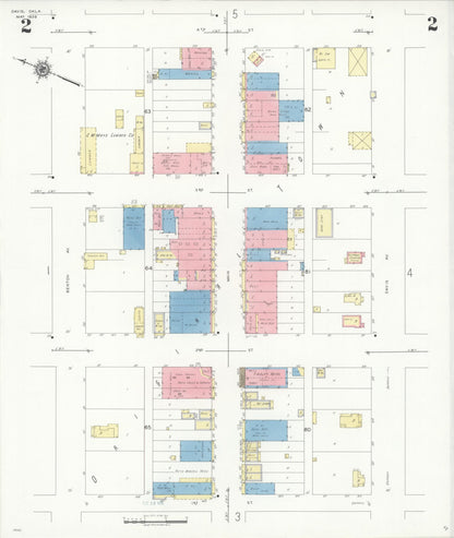 Sanborn Fire Insurance Map from Davis, Murray County, Oklahoma (1939), Sheet #0002 - Complete Map Set gallery image, historic Sanborn map, vintage wall art, Oklahoma Oklahoma