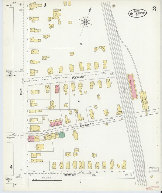 Sanborn Fire Insurance Map from Whitesboro, Oneida County, New York (1904), Sheet #0003 - Historic Sanborn Fire Insurance Map Print, vintage old map wall art, antique decor, genealogy gift, New York New York map