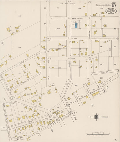 Sanborn Fire Insurance Map from Silverton, Marion County, Oregon (1922), Sheet #0015 - Complete Map Set gallery image, historic Sanborn map, vintage wall art, Oregon Oregon