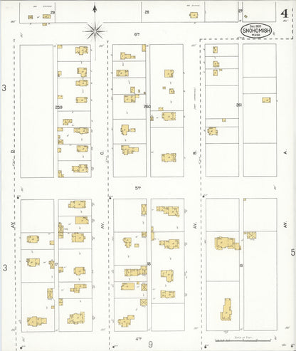Sanborn Fire Insurance Map from Snohomish, Snohomish County, Washington (1905), Sheet #0004 - Complete Map Set gallery image, historic Sanborn map, vintage wall art, Washington Washington