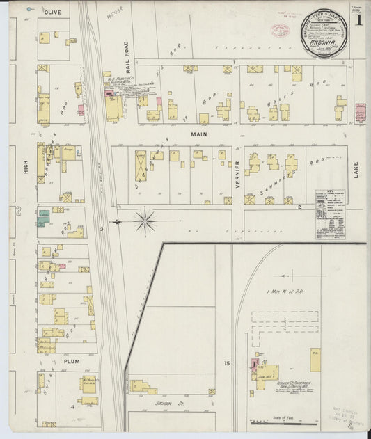 Sanborn Fire Insurance Map from Ansonia, Darke County, Ohio. (1895) – Historic Sanborn Fire Insurance Map Print