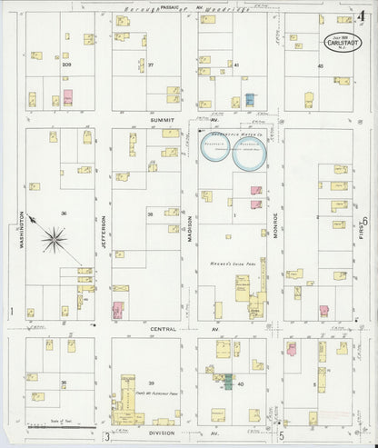 Sanborn Fire Insurance Map from Carlstadt, Bergen County, New Jersey (1909), Sheet #0004 - Complete Map Set gallery image, historic Sanborn map, vintage wall art, New Jersey New Jersey